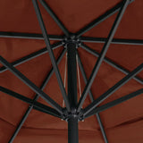 Sonnenschirm Aluminium-Mast 600 cm Terrakotta-Rot