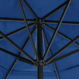 Sonnenschirm mit Aluminium-Mast 600 cm Azurblau