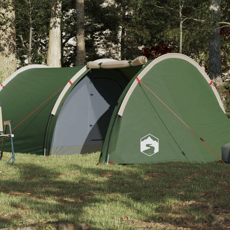 Campingzelt 4 Personen Grün 405x170x106 cm 185T Taft - Place-X Shop
