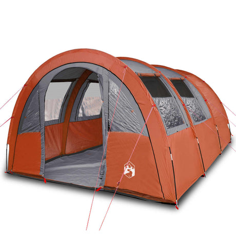 Campingzelt 4 Personen Grau & Orange 483x340x193 cm 185T Taft - Place-X Shop
