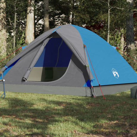 Campingzelt 6 Personen Blau 348x340x190 cm 190T Taft - Place-X Shop