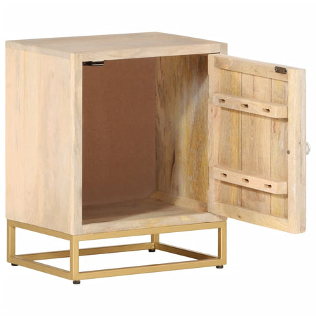 Nachttisch 40x30x50 cm Massivholz Mango und Eisen - Place-X Shop