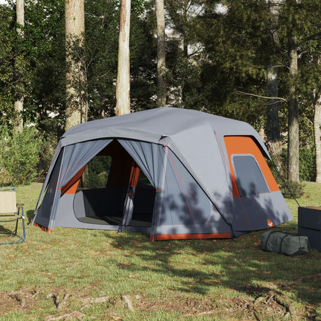 Campingzelt 10 Personen Grau und Orange 443x437x229 cm - Place-X Shop