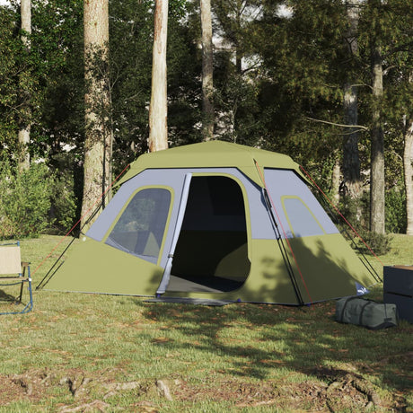 Campingzelt 6 Personen Grün 344x282x192 cm - Place-X Shop