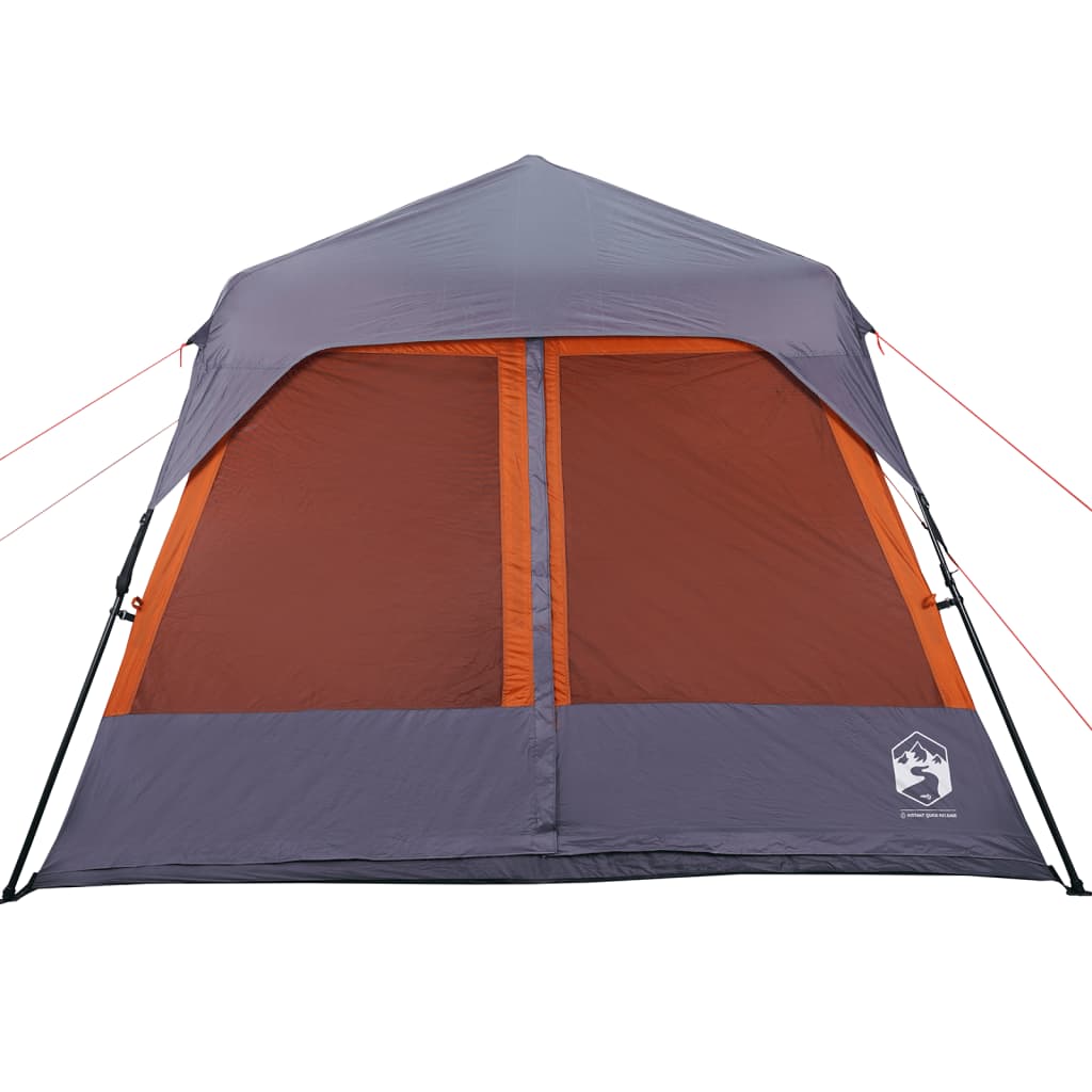 Campingzelt 9 Personen Grau und Orange 441x288x217 cm - Place-X Shop