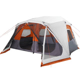 Campingzelt mit LED Grau und Orange 443x437x229 cm - Place-X Shop
