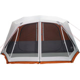 Campingzelt mit LED Grau und Orange 443x437x229 cm - Place-X Shop