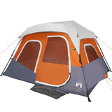 Campingzelt mit LED Grau und Orange 344x282x212 cm - Place-X Shop
