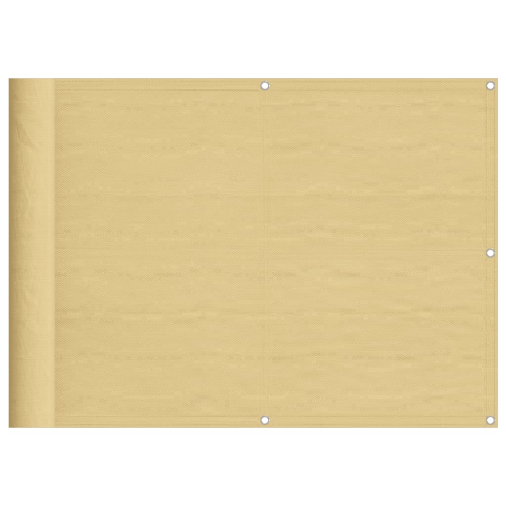 Balkonsichtschutz Sandfarben 75x600 cm 100 % Polyester-Oxford - Place-X Shop