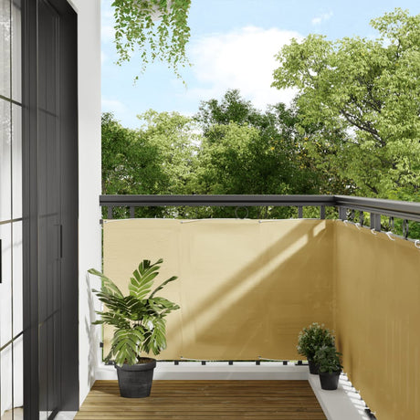 Balkon-Sichtschutz Sandfarben 90x400 cm 100% Polyester-Oxford - Place-X Shop