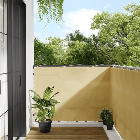 Balkon-Sichtschutz Sandfarben 120x800 cm 100% Polyester-Oxford - Place-X Shop