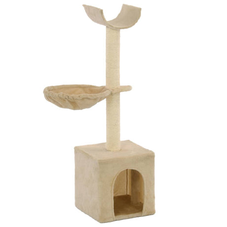 Katzen-Kratzbaum mit Sisal-Kratzsäulen 105 cm Beige - Place-X Shop