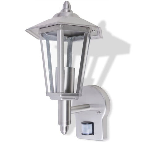 Außenwandlampe Laterne Aufrecht Edelstahl mit Bewegungssenor - Place-X Shop