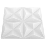 3D-Wandpaneele 12 Stk. 50x50 cm Origami Weiß 3 m² - Place-X Shop