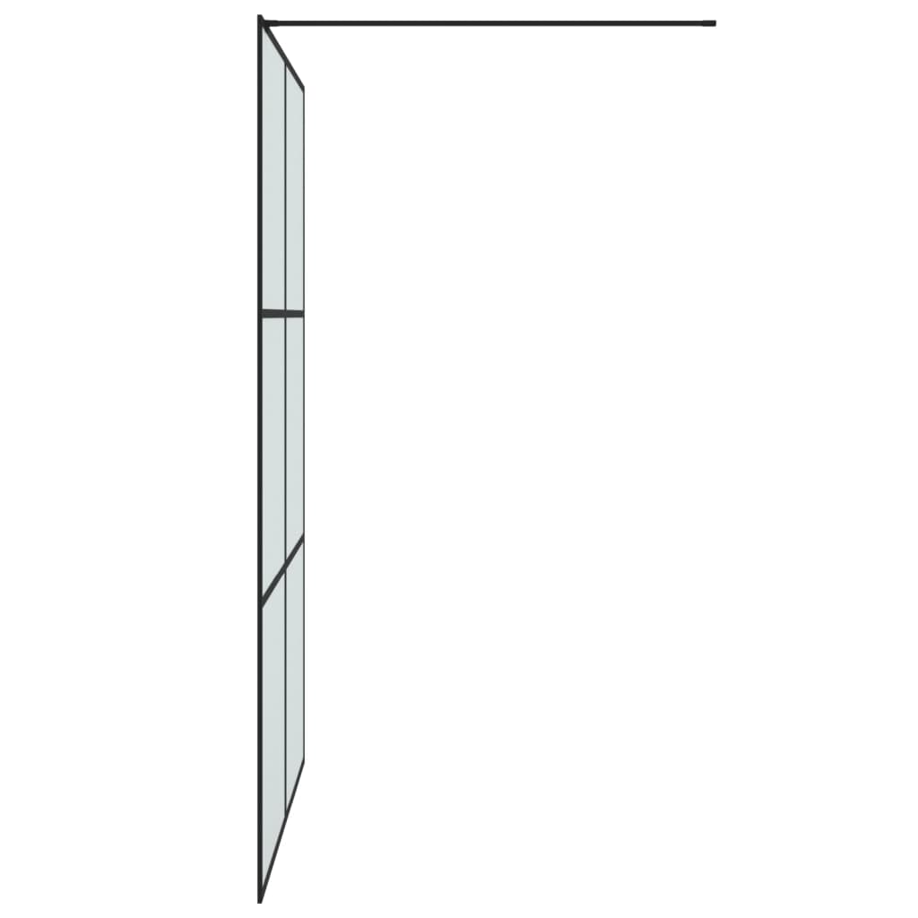 Duschwand für Begehbare Dusche Schwarz 140x195 cm Matt ESG-Glas - Place-X Shop