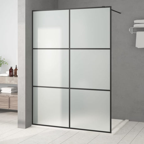 Duschwand für Begehbare Dusche Schwarz 140x195 cm Matt ESG-Glas - Place-X Shop