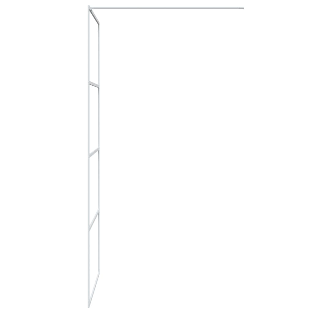 Duschwand für Begehbare Dusche Weiß 90x195 cm ESG-Klarglas - Place-X Shop