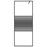 Duschwand für Begehbare Dusche Schwarz 80x195 cm ESG-Glas Klar - Place-X Shop