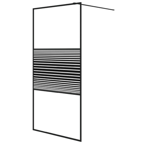 Duschwand für Begehbare Dusche Schwarz 100x195 cm ESG-Glas Klar - Place-X Shop