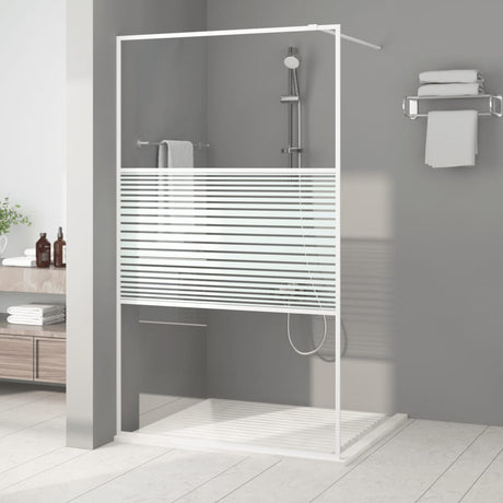 Duschwand für Begehbare Dusche Weiß 115x195 cm ESG-Klarglas - Place-X Shop