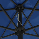 Sonnenschirm mit Aluminium-Mast 270 x 246 cm Azurblau