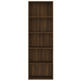 Bücherregal 5 Fächer Braun Eiche 60x30x189 cm Holzwerkstoff