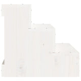 Haustiertreppe Weiß 40x37,5x35 cm Massivholz Kiefer - Place-X Shop