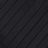 Teppich Rechteckig Schwarz 70x100 cm Bambus