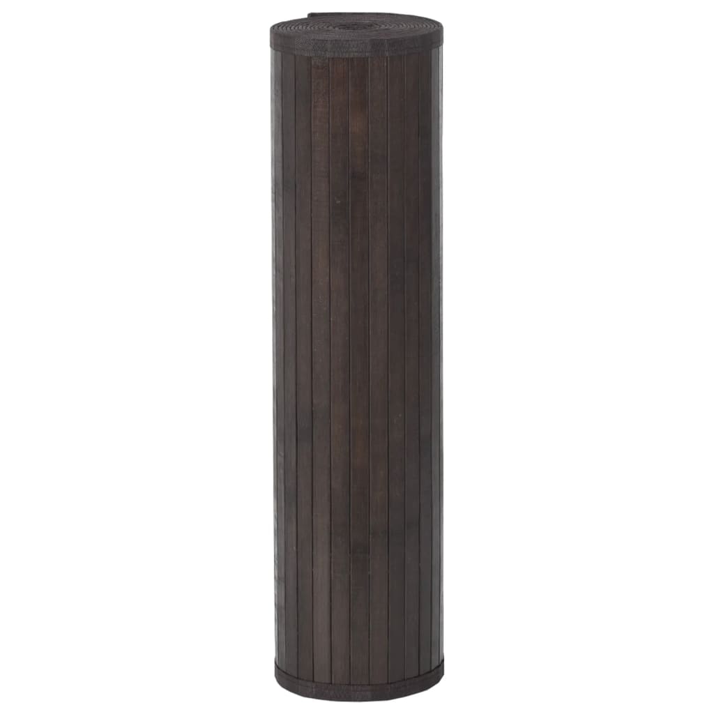 Teppich Rechteckig Dunkelbraun 70x100 cm Bambus
