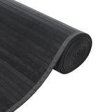 Teppich Rechteckig Grau 70x200 cm Bambus