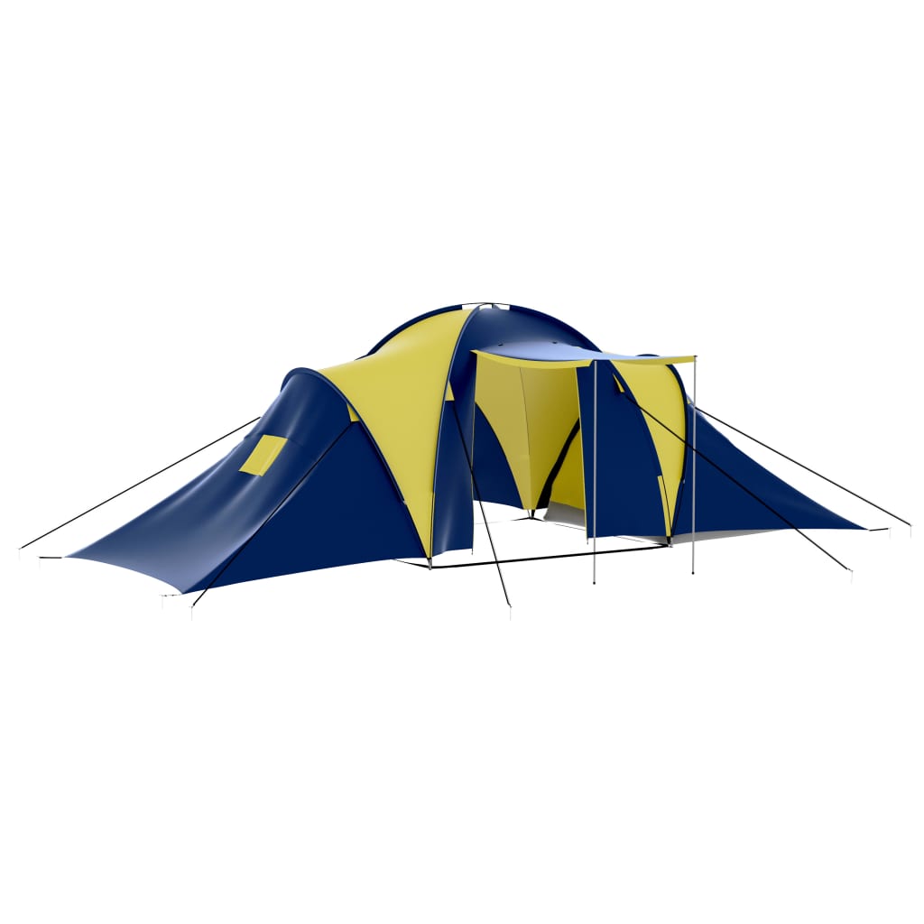 Campingzelt 9 Personen Stoff Blau/Gelb - Xcelerate Your Shopping - Place-X Shop