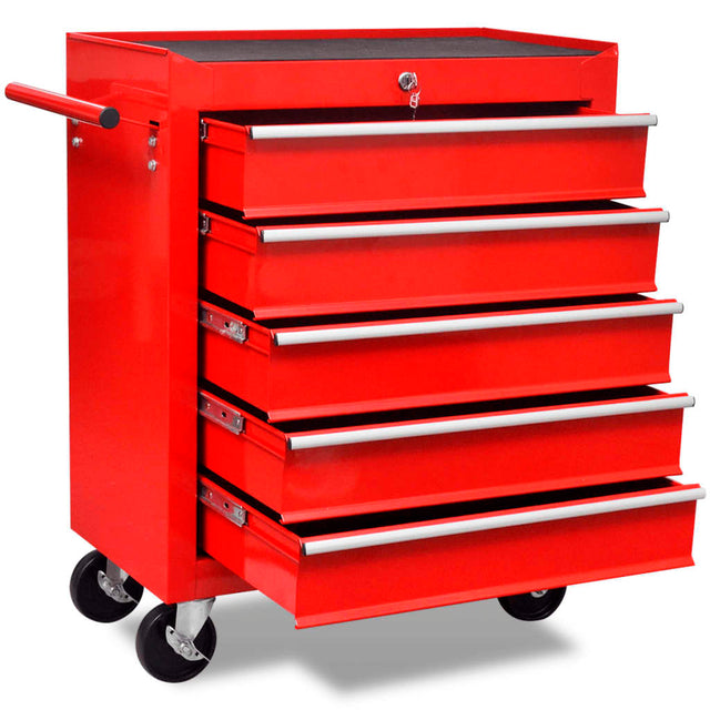 Roter Werkstattwagen 5 Schubladen - Xcelerate Your Shopping - Place-X Shop