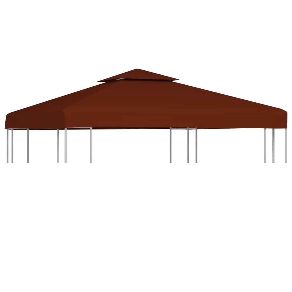 Pavillon-Dachplane mit Kaminabzug 310 g/m² 3x3 m Terrakotta - Xcelerate Your Shopping - Place-X Shop