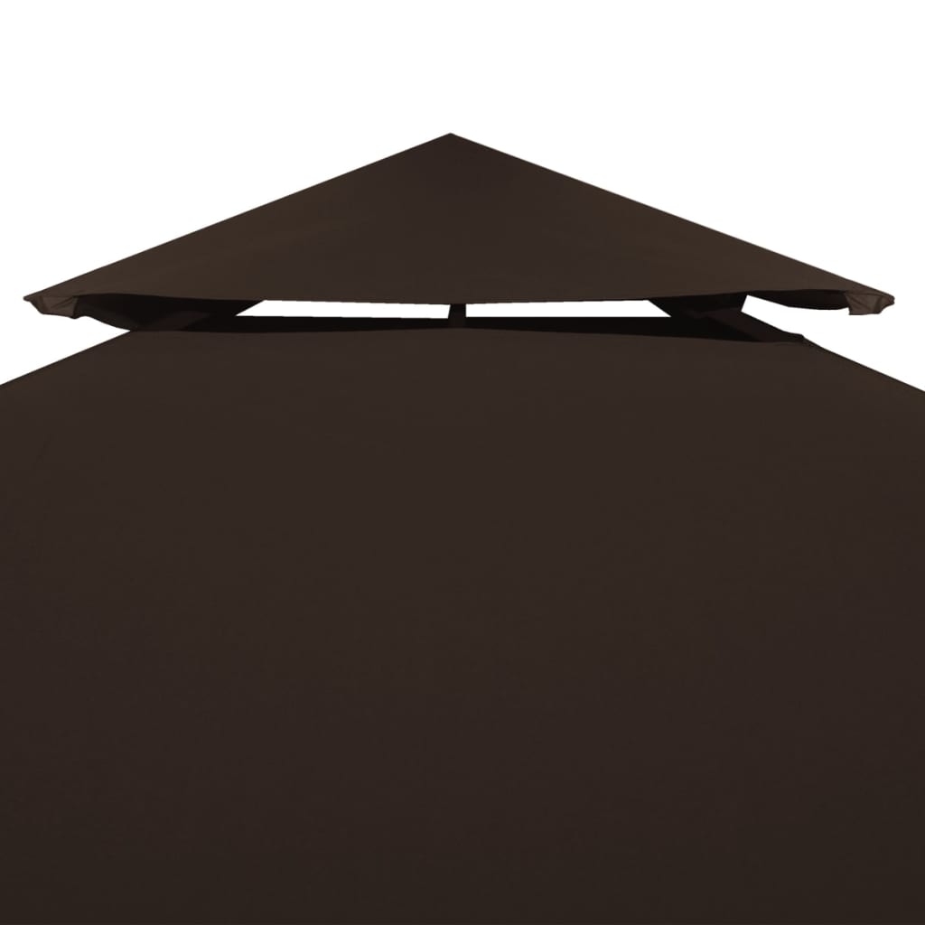 Pavillon-Dachplane mit Kaminabzug 310 g/m² 4x3 m Braun - Xcelerate Your Shopping - Place-X Shop