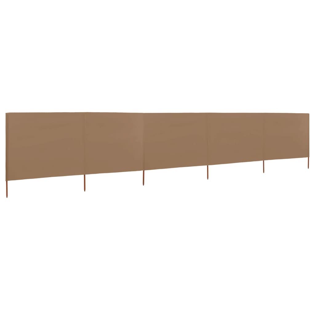 5-teiliges Windschutzgewebe 600 x 160 cm Taupe - Xcelerate Your Shopping - Place-X Shop