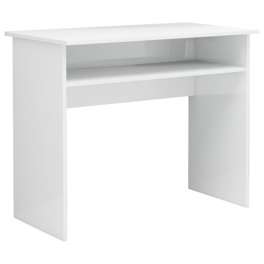 Schreibtisch Hochglanz-Weiß 90x50x74 cm Holzwerkstoff - Place-X Shop