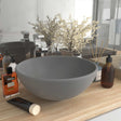 Luxus-Waschbecken Rund Matt Hellgrau 32,5x14 cm Keramik - Xcelerate Your Shopping - Place-X Shop
