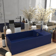 Badezimmer-Waschbecken mit Überlauf Keramik Dunkelblau - Xcelerate Your Shopping - Place-X Shop