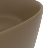 Luxuriöses Waschbecken Rund Matt Creme 40x15 cm Keramik - Xcelerate Your Shopping - Place-X Shop