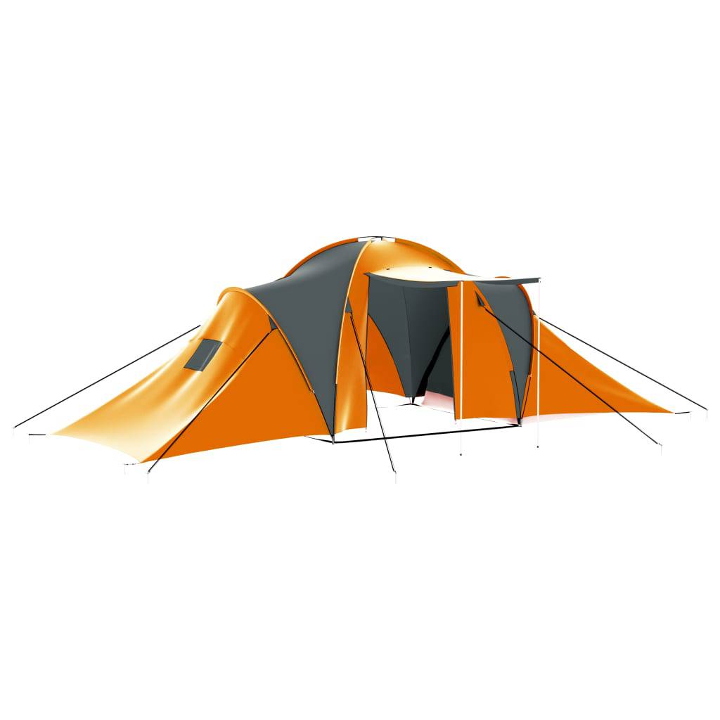 Campingzelt 9 Personen Stoff Grau und Orange - Xcelerate Your Shopping - Place-X Shop