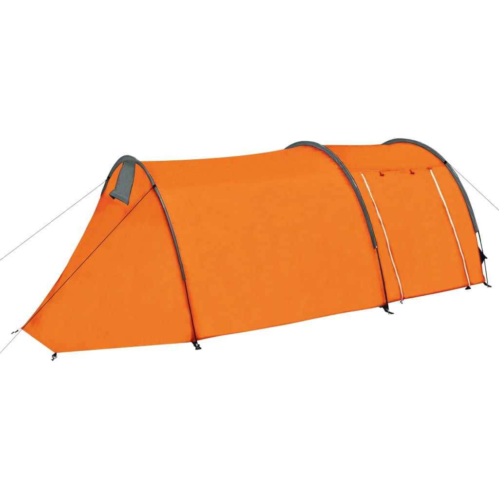 Campingzelt 4 Personen Grau und Orange - Place-X Shop