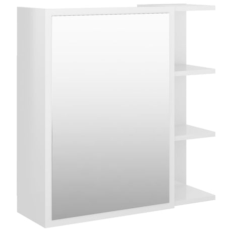 Bad-Spiegelschrank Hochglanz-Weiß 62,5x20,5x64 cm Holzwerkstoff - Place-X Shop