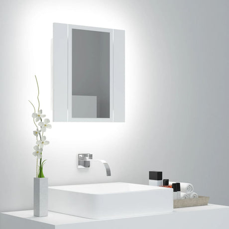 LED-Bad-Spiegelschrank Weiß 40x12x45 cm Acryl - Place-X Shop