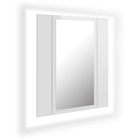 LED-Bad-Spiegelschrank Hochglanz-Weiß 40x12x45 cm Acryl - Place-X Shop