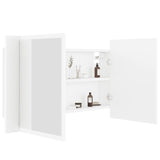 LED-Bad-Spiegelschrank Weiß 80x12x45 cm Acryl - Place-X Shop