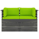 Garten-Palettensofa 2-Sitzer mit Kissen Kiefer Massivholz - Xcelerate Your Shopping - Place-X Shop