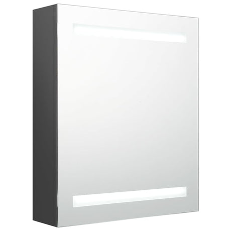 LED-Bad-Spiegelschrank Grau 50x14x60 cm - Place-X Shop
