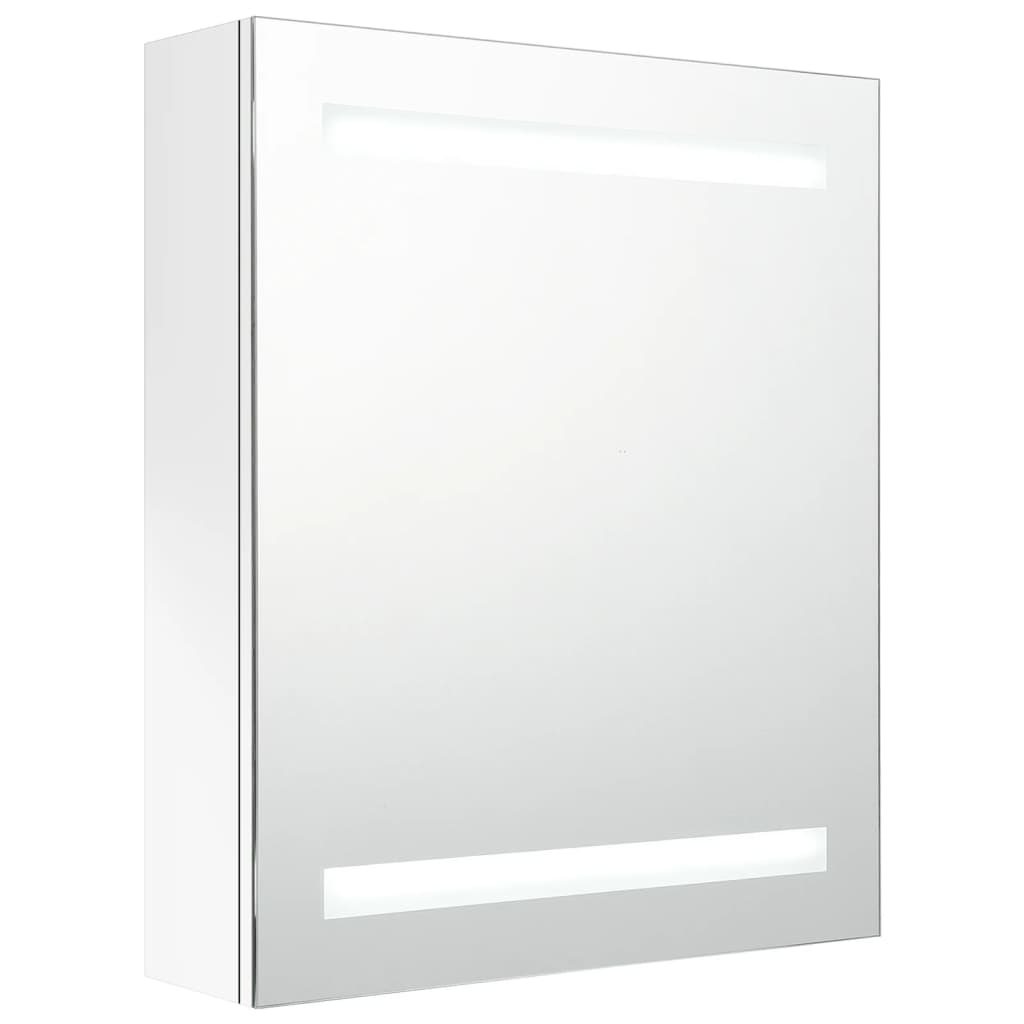 LED-Bad-Spiegelschrank Glänzendes Weiß 50x14x60 cm - Place-X Shop