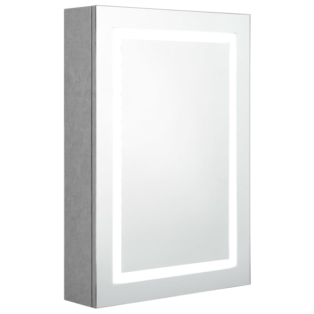 LED-Bad-Spiegelschrank Betongrau 50x13x70 cm - Place-X Shop