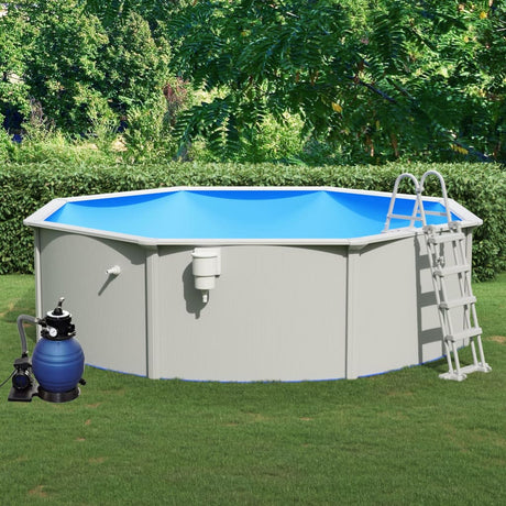 Pool mit Sandfilterpumpe und Leiter 460x120 cm - Place-X Shop